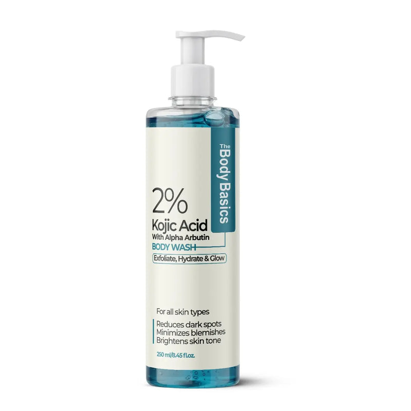 2% Kojic Acid Body Wash with Alpha Arbutin for Dark Spots & Pigmentation – 250ml