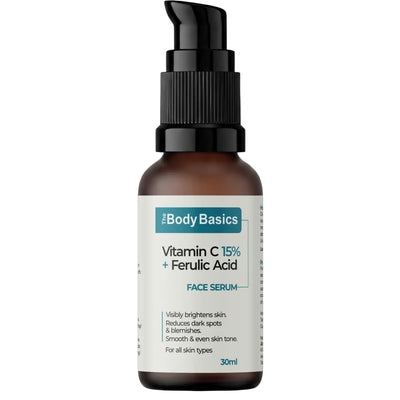 15% Vitamin C Face Serum with Ferulic Acid for Brightening & Dark Spots – 30 ml