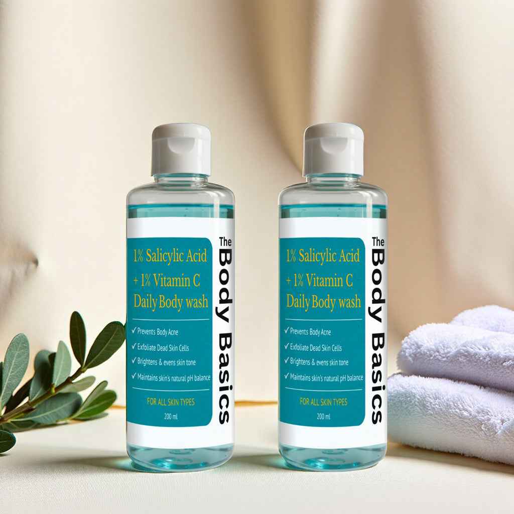 1% Salicylic Acid + 1% Vitamin C Daily Body Wash 200ml ( Pack of 2 )