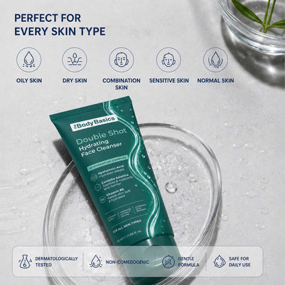 Double Shot Deep Clean + Hydrating Face Cleanser – 50ml