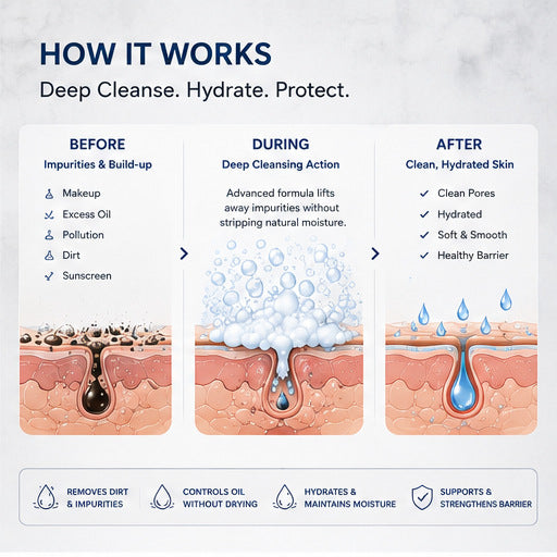 Double Shot Deep Clean + Hydrating Face Cleanser – 50ml