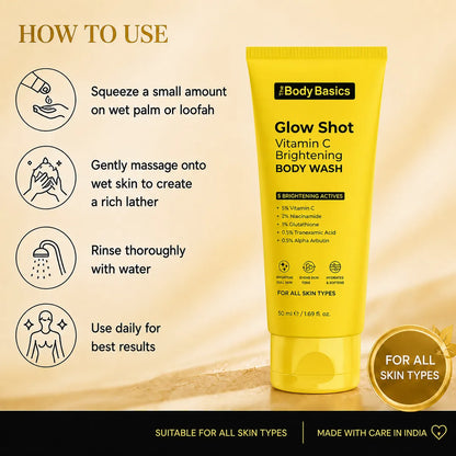 Glow Shot Vitamin C Brightening Body Wash – 50 ml