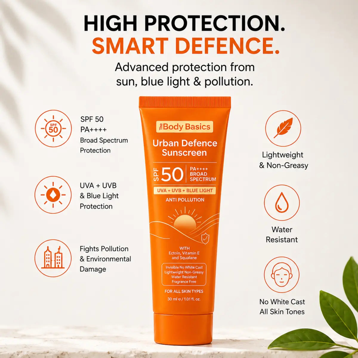 Urban Defence Sunscreen SPF 50 PA++++ with Ectoin – 30 ml