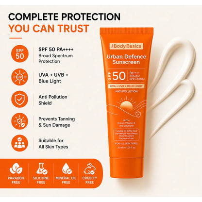 Urban Defence Sunscreen SPF 50 PA++++ with Ectoin – 30 ml