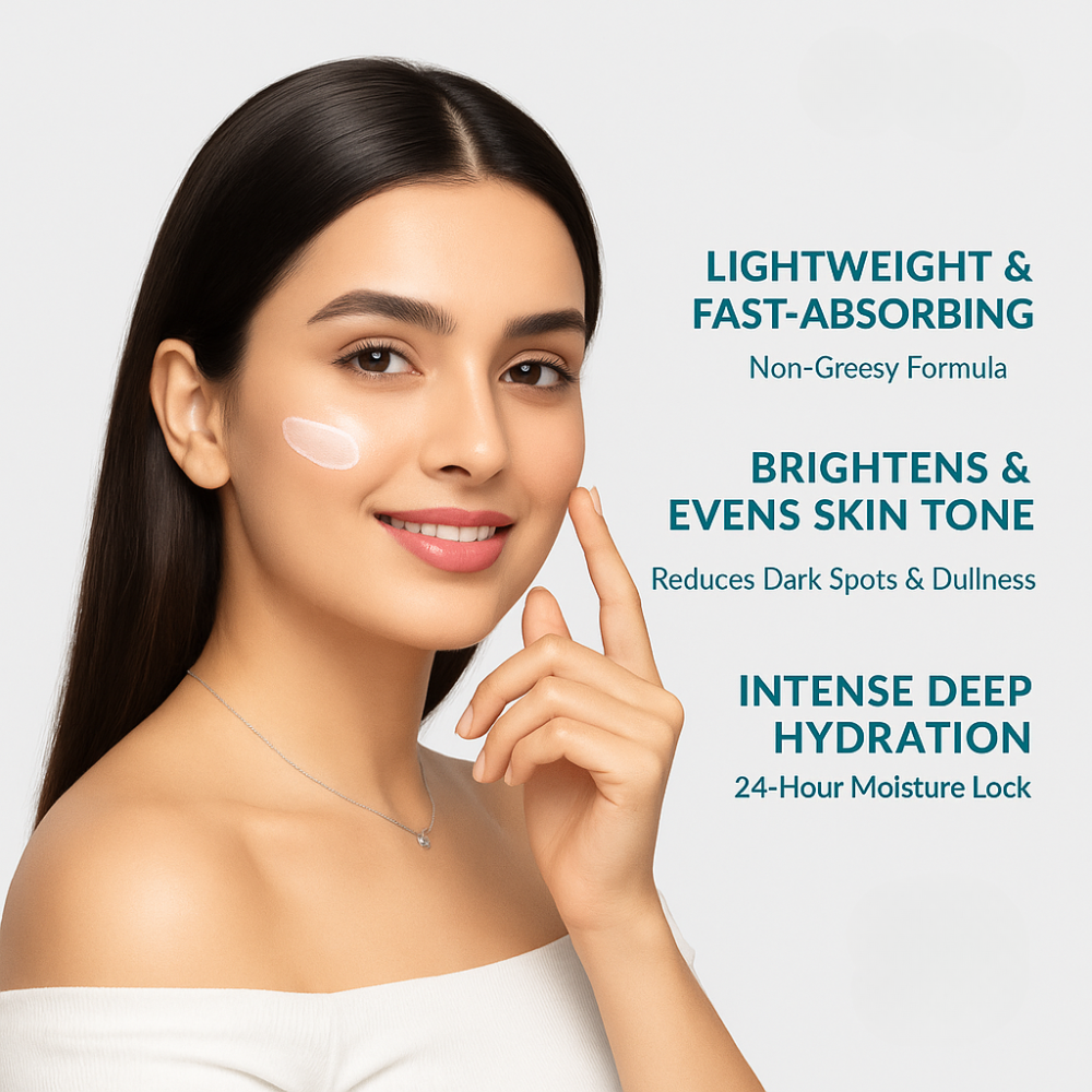 Brightening Mosisturizer with 5% Niacinamide, 1% Kojic Acid & Vitamin C - 100ml