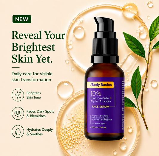 10% Niacinamide + 2% Alpha Arbutin Face Serum for Dark Spots, Oil Control & Brightening Skin | With Vitamin B5 & Hyaluronic Acid