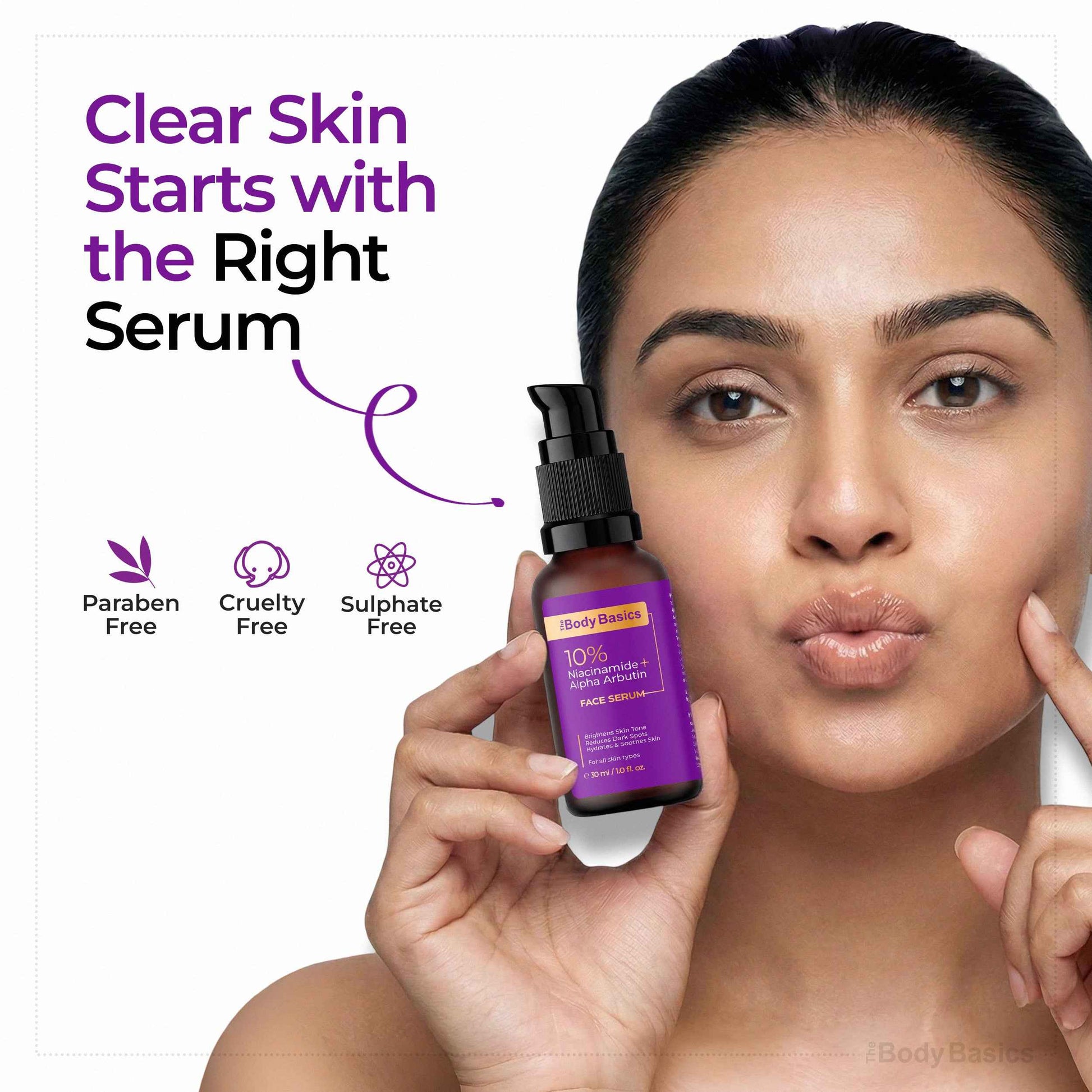 10% Niacinamide + 2% Alpha Arbutin Face Serum for Dark Spots, Oil Control & Brightening Skin | With Vitamin B5 & Hyaluronic Acid
