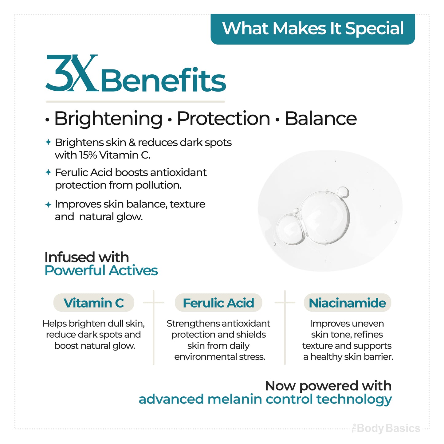 Vitamin C 15% with Ferulic Acid Face Serum For Daily Brightness - 30 ml