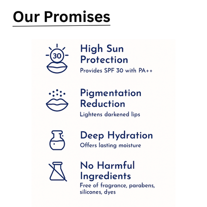 SPF 30 PA++ Brightening Lip Balm with Vitamin C & Hyaluronic Acid 5g | Sun Protection & Hydration