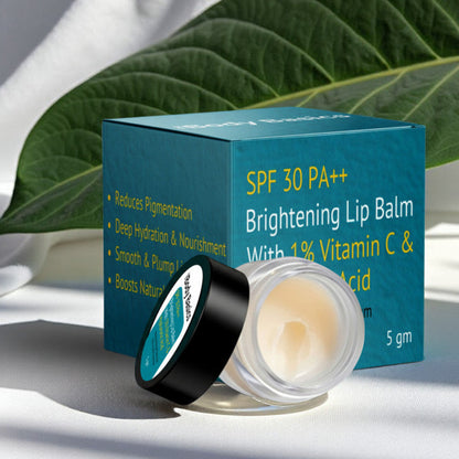 SPF 30 PA++ Brightening Lip Balm with Vitamin C & Hyaluronic Acid 5g | Sun Protection & Hydration